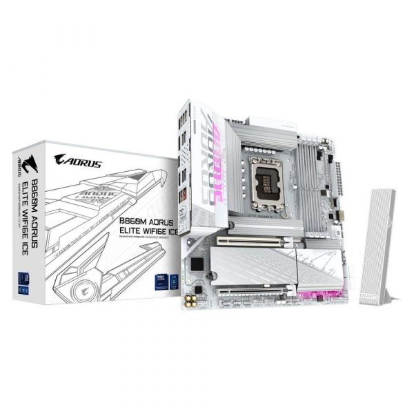Gigabyte 1851 B860M AORUS ELITE WIFI6E ICE DDR5/3xM.2/